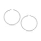 14k White Gold Polished Hoop Earrings (30 mm)
