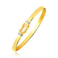 Intertwined Knot Slip On Bangle in 14k Two-Tone Gold (5.0mm)