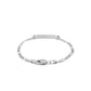 14k White Gold Figaro Chain Fancy Children's ID Bracelet