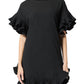 Vestido midi plissado Gracia feminino, preto, tamanho M
