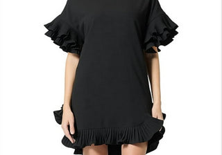 Vestido midi plissado Gracia feminino, preto, tamanho M