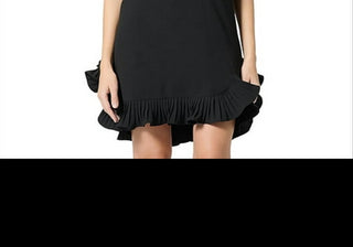 Vestido midi plissado Gracia feminino, preto, tamanho M