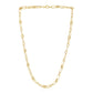 14k Yellow Gold High Polish Paperclip Rondel Link Chain