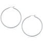 10k White Gold Polished Hoop Earrings (50 mm)