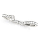 14k White Gold Round Pave Setting Curved Diamond Wedding Ring (1/5 cttw)
