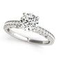 14k White Gold Antique Style Diamond Engagement Ring (1 1/8 cttw)