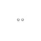 14k White Gold Spherical Stud Earrings (3.0 mm)