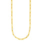 14k Yellow Gold Textured Paperclip Chain (3.5mm)
