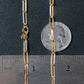 14k Yellow Gold Textured Paperclip Chain (3.5mm)