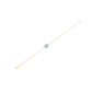 14k Yellow Gold Blue Evil Eye Bracelet (1.00 mm)