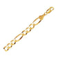 10k Yellow Gold Solid Figaro Bracelet (7.90 mm)