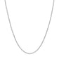 14k White Gold Round Cable Link Chain 1.3mm