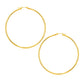 14k Yellow Gold Polished Large Round Hoop Earrings