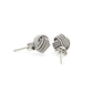 Sterling Silver Textured Love Knot Stud Style Earrings