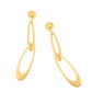 14k Yellow Gold Italian Oval Link Earrings