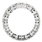 Round Cut Lab Grown Diamond Eternity Ring in 14k White Gold (3 cttw FG/VS2)