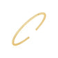 14k Yellow Gold High Polish Bead Cuff Bangle (3mm)