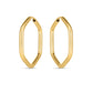 14k Yellow Gold Endless Hexagon Hoop Earrings