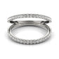 14k White Gold Diamond Split Band Ring (1/4 cttw)