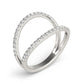 14k White Gold Diamond Split Band Ring (1/4 cttw)