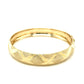 10k Yellow Gold Dual-Textured Diamond Pattern Bangle