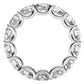 Round Cut Lab Grown Diamond Eternity Ring in 14k White Gold (6 cttw FG/VS2)
