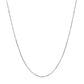 Double Extendable Box Chain in 14k White Gold (0.6mm)
