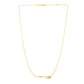 14k Yellow Gold Chain Necklace with Horizontal Arrow Pendant