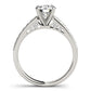 14k White Gold Single Row Prong Set Diamond Engagement Ring (1 3/8 cttw)