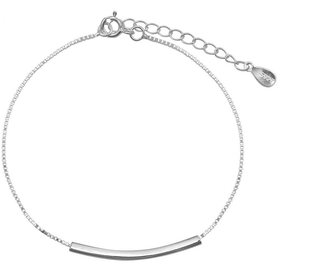 Pulseira de barra de prata esterlina