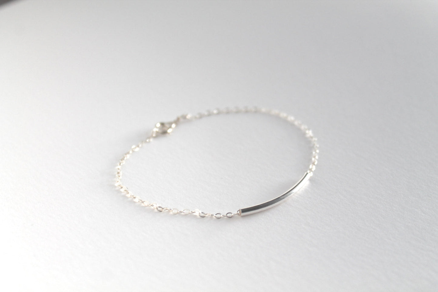 Pulseira de barra de prata esterlina