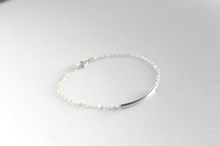 Pulseira de barra de prata esterlina