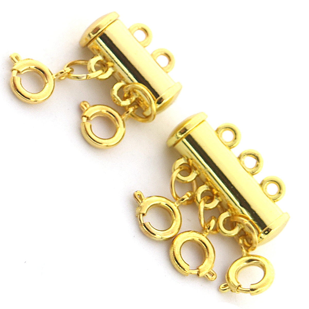 Colar com fecho em camadas de ouro 14K e esterlina (conjunto de 4 peças)