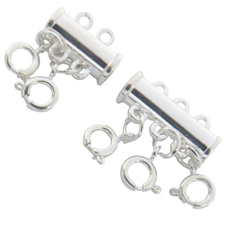 Sterling and 14K Gold Necklace Layering Clasp (4 Piece Set)