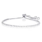 Pulseira de tênis ajustável Amy e Annette em ouro 14K com cristais Swarovski