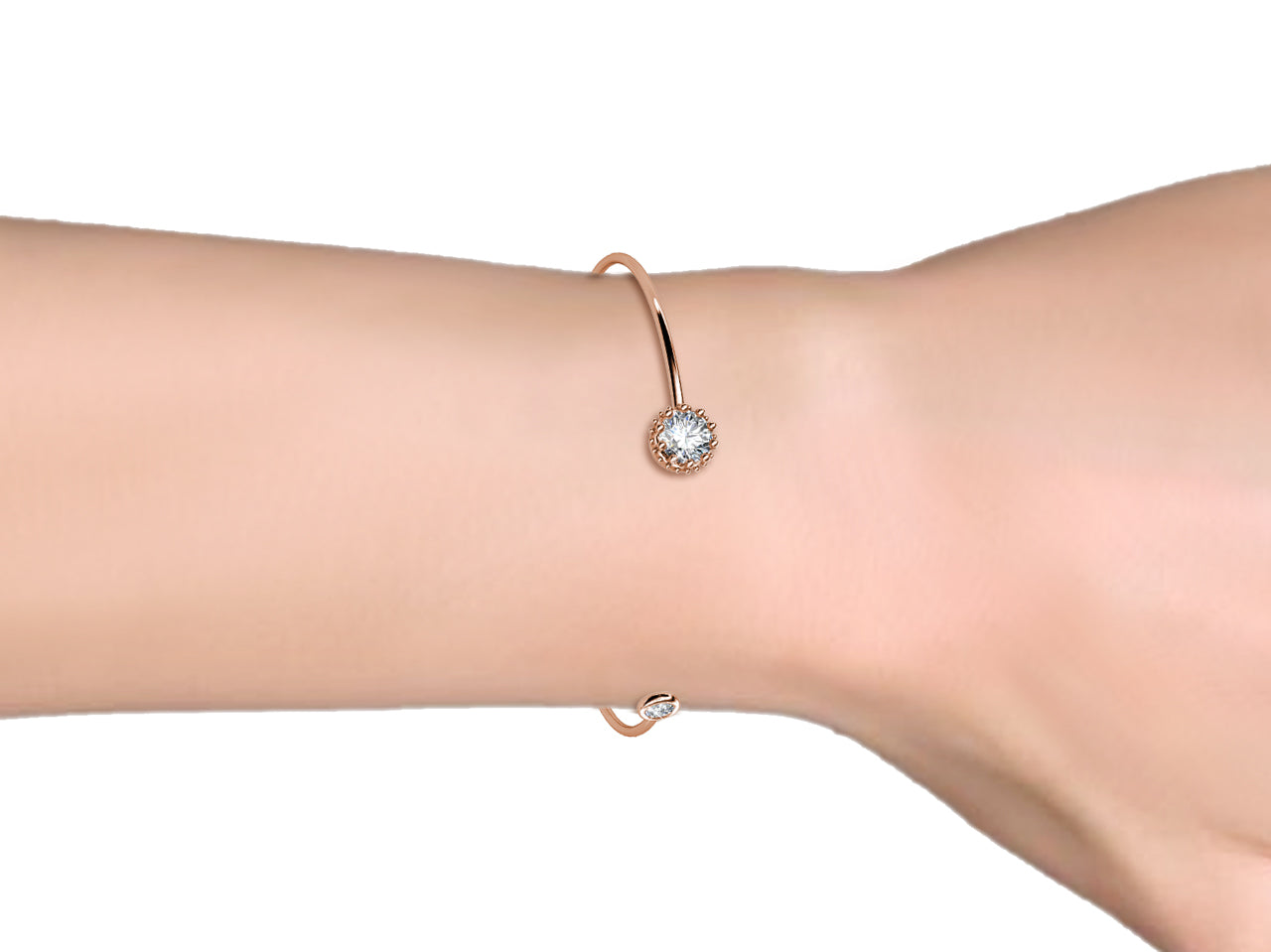 Pulseira Swarovski Crystal Crown em ouro rosa 18K
