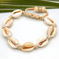 Pulseira ajustável de conchas do mar Cowrie