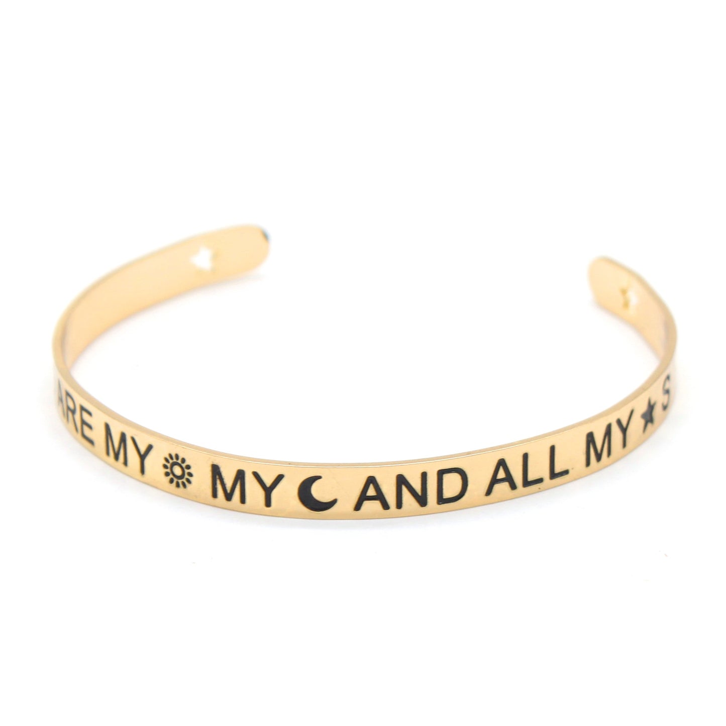 Pulseiras inspiradoras em ouro branco 14K - Filha ou mãe