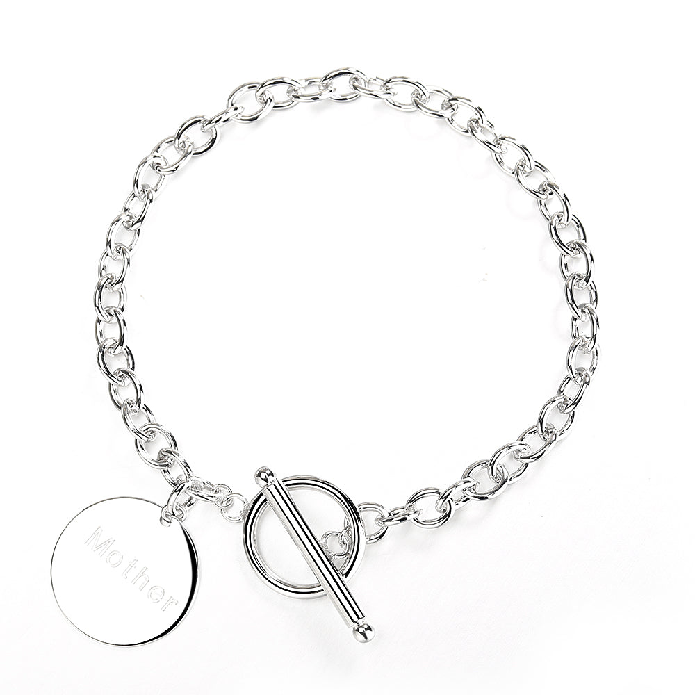 Pulseiras inspiradoras em ouro branco 14K - Filha ou mãe