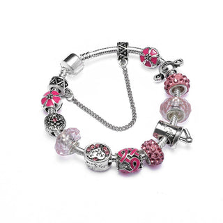 Pulseira Muranno Rosa com Cristais Swarovski