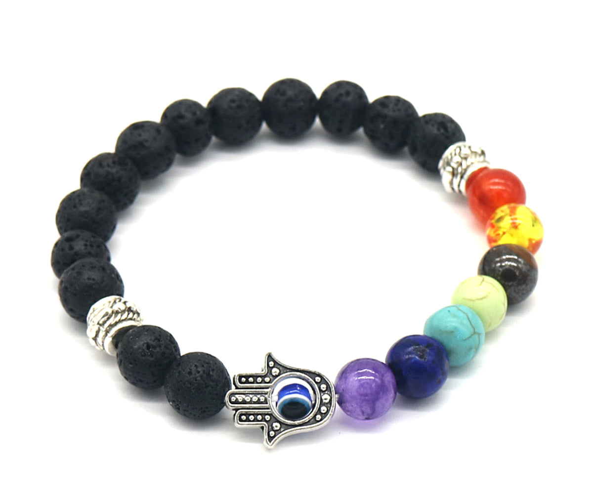 Pulseiras de pedras preciosas genuínas para cura de chakras Amy e Annette 7