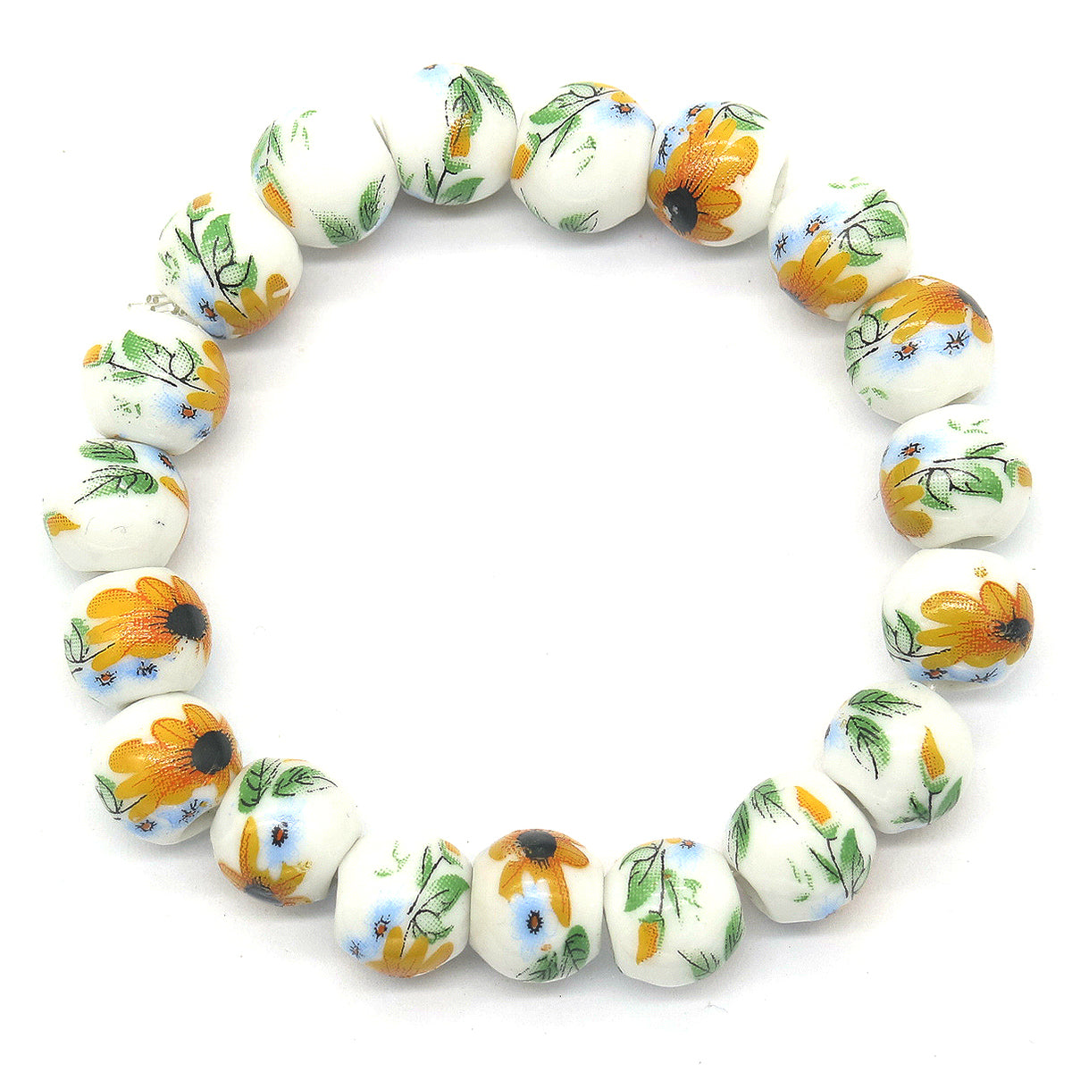 Pulseira elástica ajustável de girassol