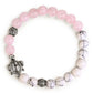 Pulseira de cura de quartzo genuíno e tartaruga