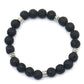 Pulseira de cura com pedra preciosa de ônix genuína
