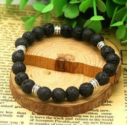 Pulseira de cura com pedra preciosa de ônix genuína
