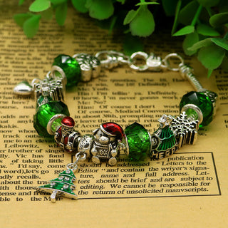 Pulseira de Natal com cristais Murano e Swarovski