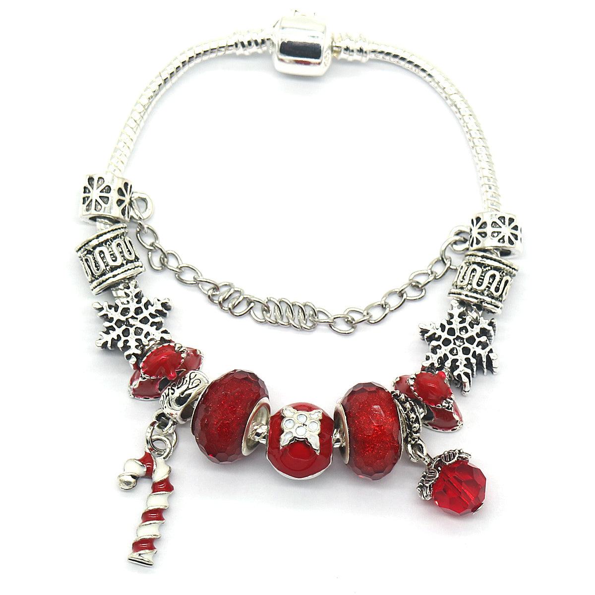 Pulseira de Natal com cristais Murano e Swarovski