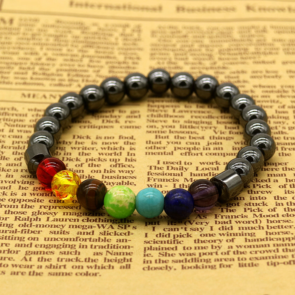 Pulseiras de pedras preciosas genuínas para cura de chakras Amy e Annette 7