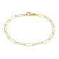 Pulseira de clipe de papel de ouro 14K