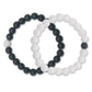 Pulseira de pedras curativas Yin e Yang pretas e brancas